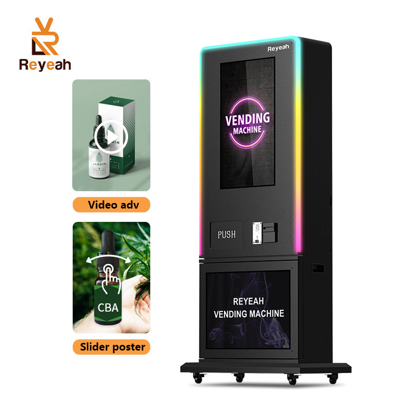 Automatic High Tech Smart Vending Machine Credit Card Vending Machine For Cbd With Id Check Lcd Touch Screen Vending Machine