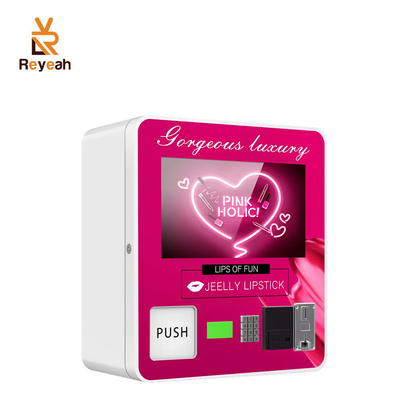 Coin Operated Card Dispenser Machine Women Small Eyelash Vending Machine Table Top Counter Top Beauty Makeup Vending Machine