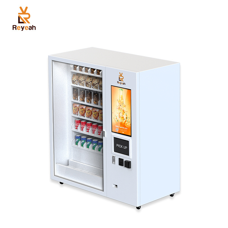 Cupcake Sushi Vending Machine Refrigerated XY Axis Lift System Salad Fresh Food Vending Machine with 21.5inch touch screen