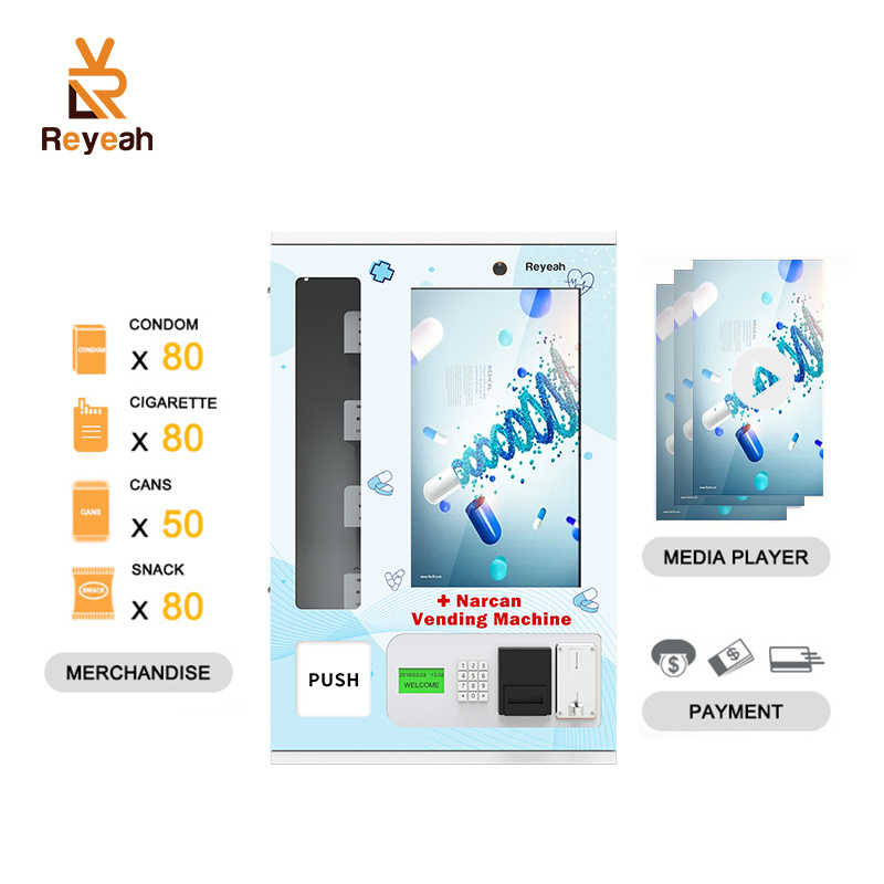 2023 Pharmacy Vending Machine For Sale Medical Hygiene Vending Machines Wall Mount Design Digital Screen Vending Machine