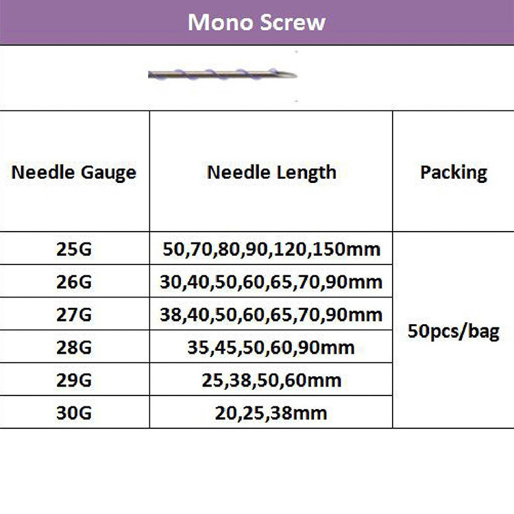 High Quality Mono 30g 25mm Meso Thread Screw Pdo Cog Threads Lifting For Face