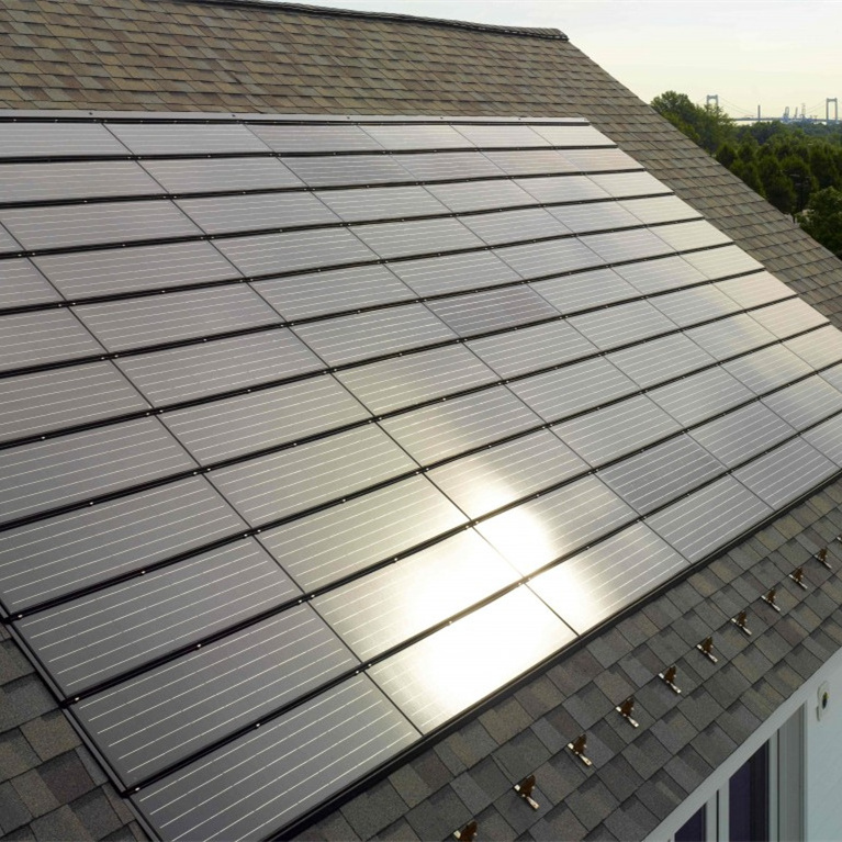 curve tile Solar roof 30W CIGS thin film photovoltaic solar energy system glass shingle panel solar tiles bipv