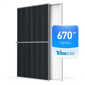 Trina Vertex Solar Panels 435W 500W 550W 600W 670W Monocrystalline Silicon Photovoltaic Solar Power Panels PV Module Eu Stock