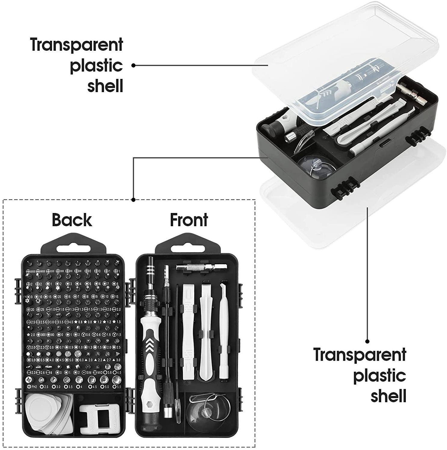 OEM Precision Screwdriver Set 117 in 1 Magnetic Repair Tool Kit for Series PS3 PS4 Nintendo Switch Eyeglasses Watch