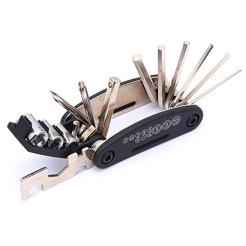 new pro 16 in 1 bike tool kit multi repair tool kit hex spoke wrench mountain bicycle screwdriver tools