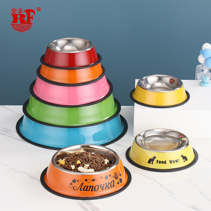 Stainless Steel Pet Bowl For Dog Cat Small Animal Food Bowl Customizable Pattern Bowl Feeder