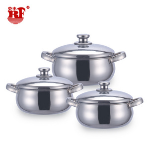 3Pcs Cooking Pot Cookware Set With Stainless Steel Lid African Pot Cheap Price Cookware Set soup pot kitchen