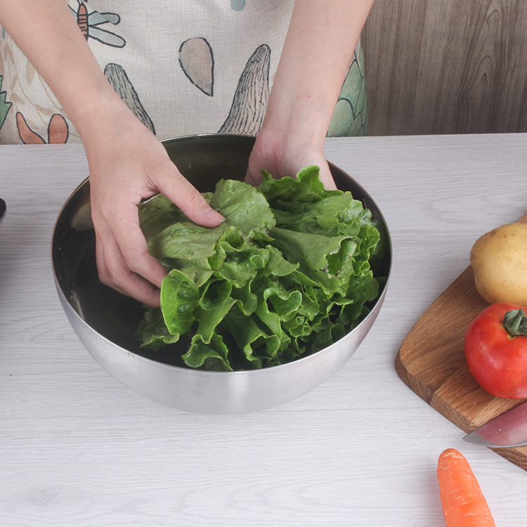 Stainless Steel Salad Bowl Kitchen Mixing Bowl Sugar Bowl