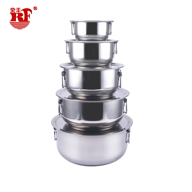 Hot Sale  Indian Cookware 5pcs Stainless Steel Stock Pot Thailand Indian Hot Pot Set Cooking Pot Set