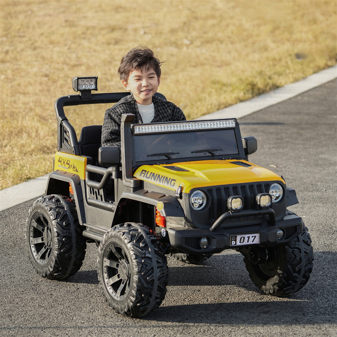 Unisex Kids Ride-On Electric Car Toy with Inflatable Tires Battery-Powered Accessory Made of Plastic