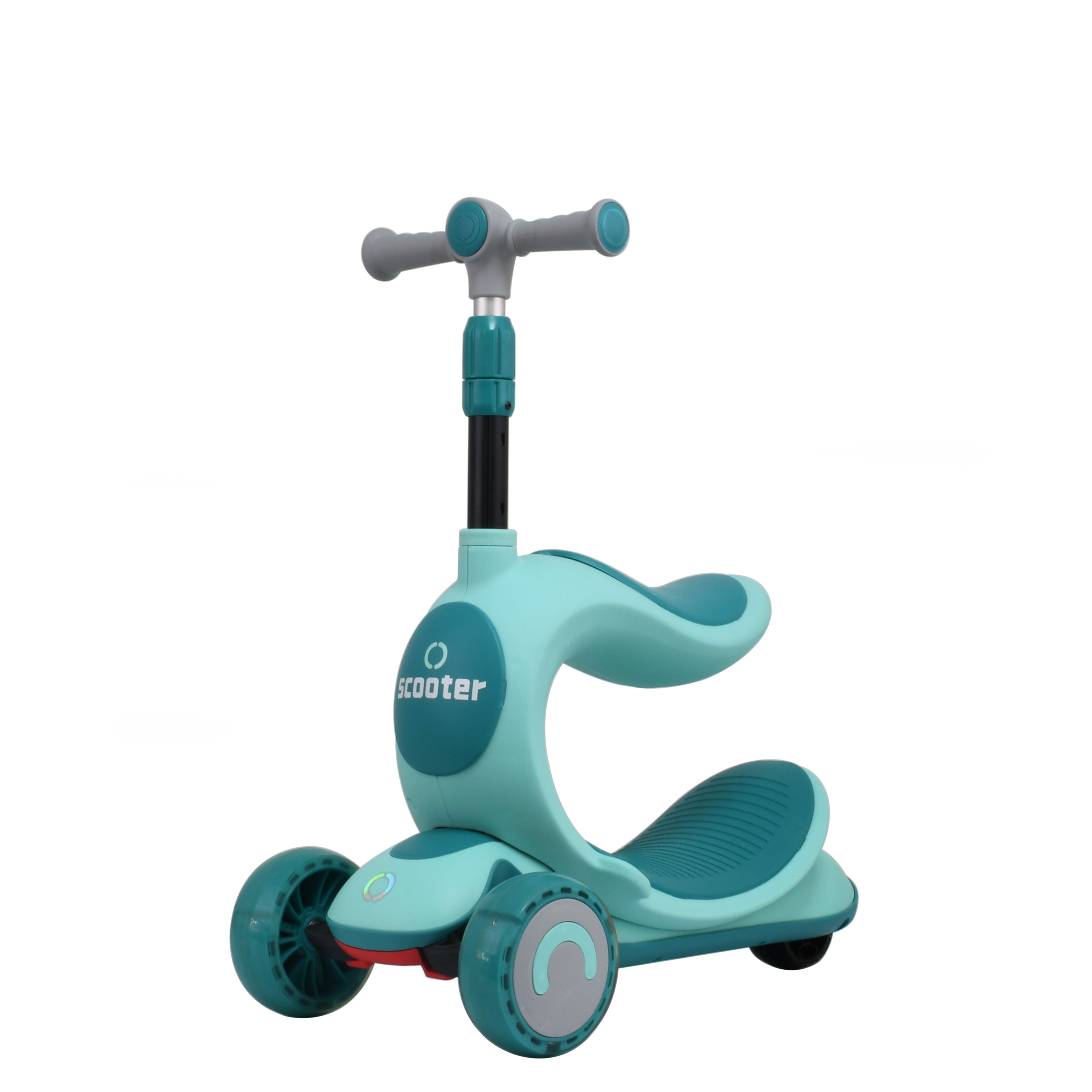 Riding Ride on Foot Three 3 Wheels E Kick Electric Girl Boy Toddler Toy Baby Child Children Kids Scooter