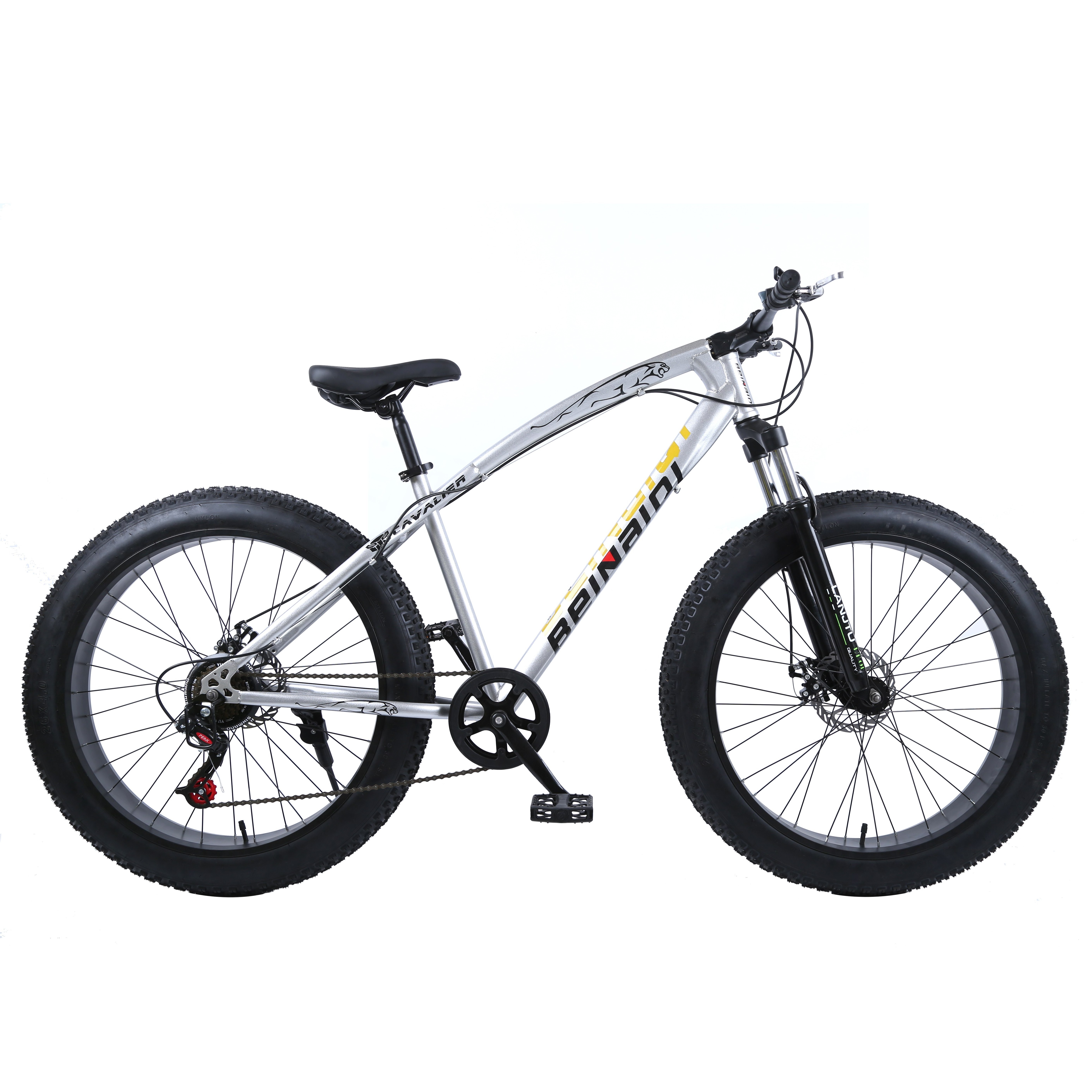 2024 New Style 20 & 26 Inch Titanium Fat Bike Wheels 26x4.0 Aluminum Alloy Frame with Disc Brake for Mountain & Snow Biking