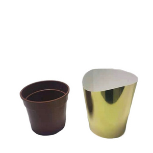 customized  printed kraft paper flower  plant pot cover for pot decoration