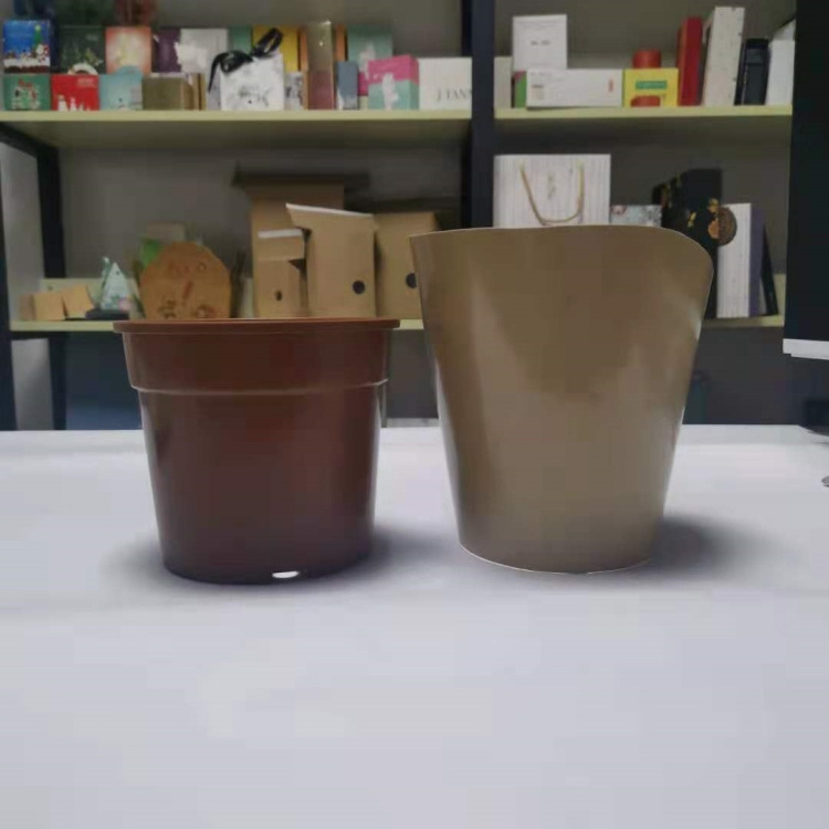 customized  printed kraft paper flower  plant pot cover for pot decoration