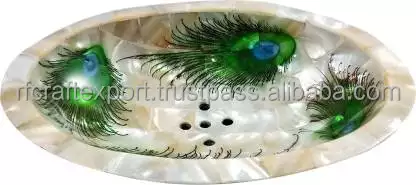 Luxury Hotel amenities mother of pearl soap dish holder for bathroom kitchen home manufacturer from India for wholesale