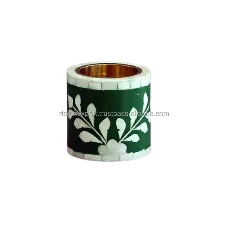 Modern Direct Manufacturer Bone Inlay Bakhoor Incense Fragrance Burner Medkhan Mukhbar Red from India by RF Crafts