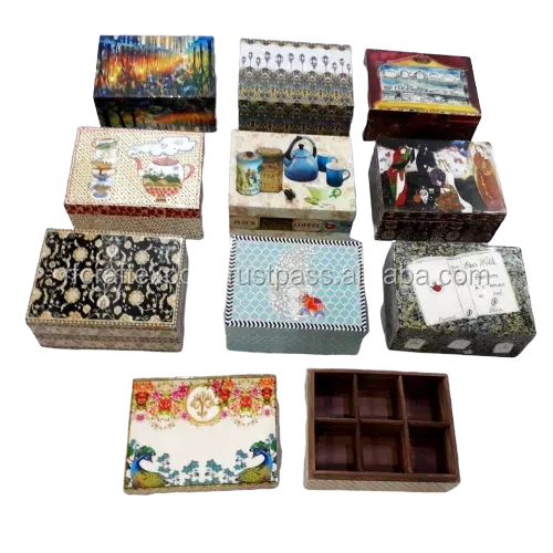 Manufacturers solid wood multi layer  enamel jewelry wooden collection jewelry gift dry food box for sale