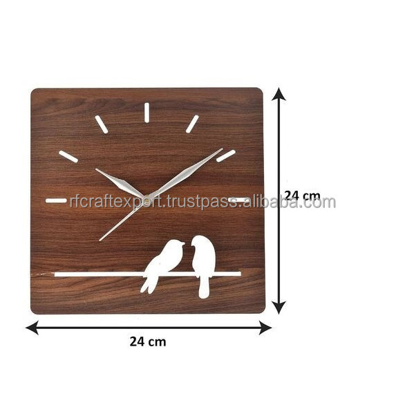 New Best Quality Solid Wood Large Size Wall Clock for Living Room Wall Decoration from India by RF Crafts