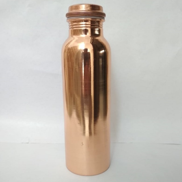 Hand Made Pure Copper Water Bottle Hammered Brass unique painted