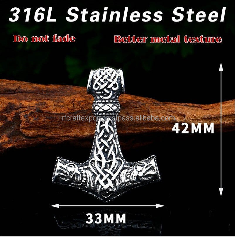 Forged handmade Viking Jewelry Alloy Aegishjalmr celtic cross pendant Talisman Pendant Necklace for Men and Women