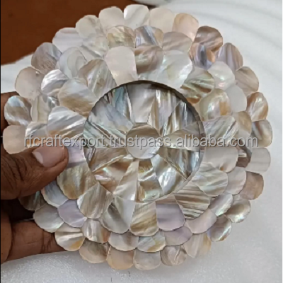 High Quality trivet Hand made  mother of pearl tea plate saucer tea coffee coaster with high quality