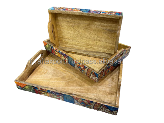 HANDMADE BEAUTIFUL BONE INLAY AND MOTHER OF PEARL INLAY TRAY BOX AND INCENSE BURNER CENSER BAKHOOR MUBKHARA