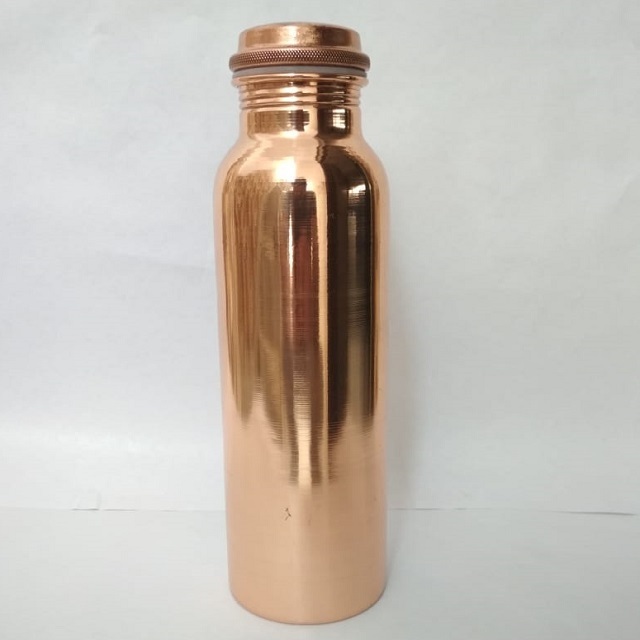 Hand Made Pure Copper Water Bottle Hammered Brass unique painted