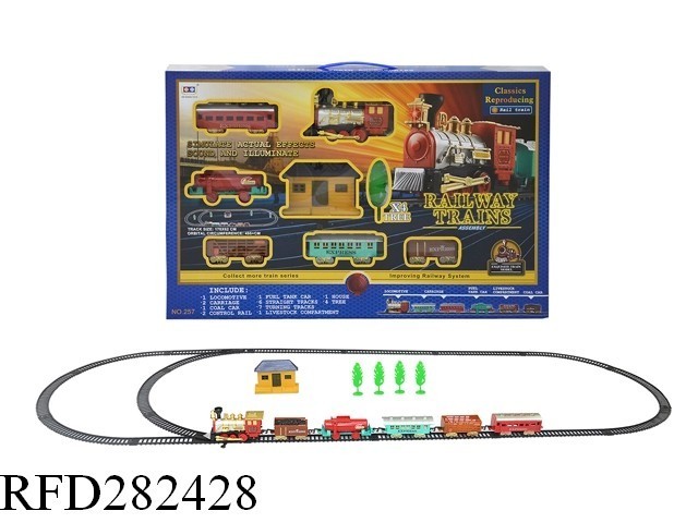 Most popular electric race track with light music rc rail car