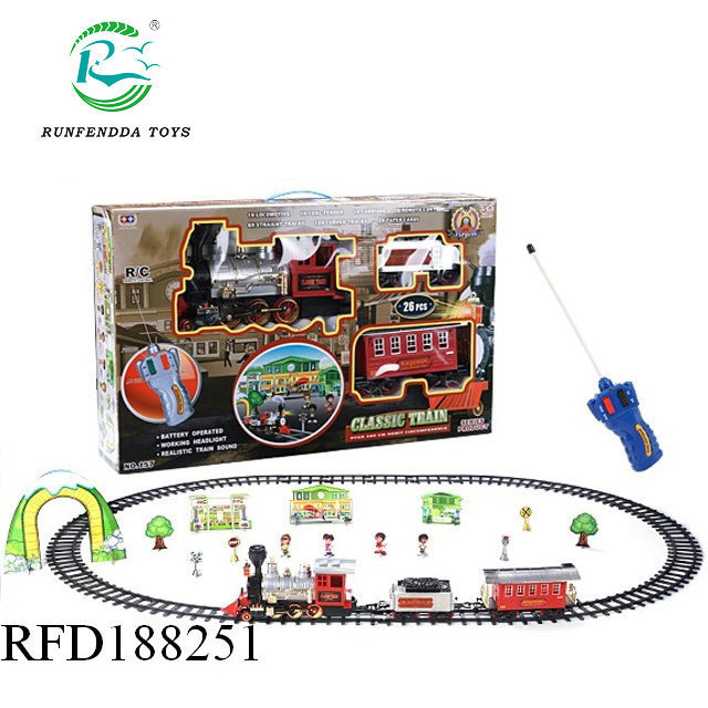 Most popular electric race track with light music rc rail car