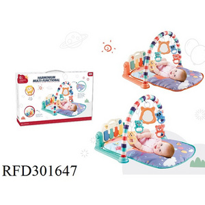 New design musical educational baby play gym mat foot pedal piano