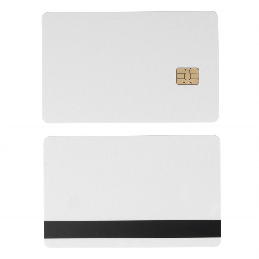 SLE4442 High quality Chip Cards w/HiCo 2 Track Mag Stripe Blank PVC Card blank visa credit cards Printable for ID Printers