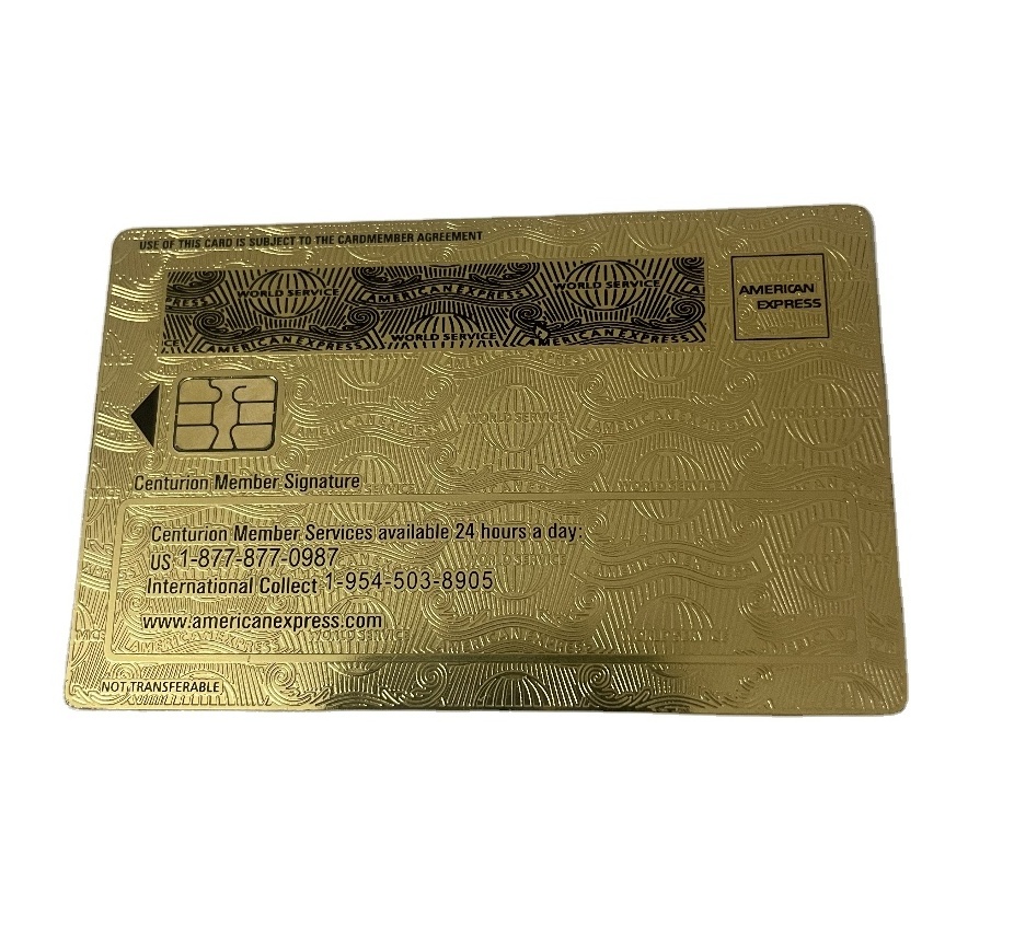 blank emv chip card metal luxury credit card Amex express metal card manufacturer