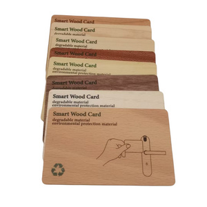 Wooden NFC Hotel Key Card Programmable RFID Wood Bamboo Access Control Card Tag Chip 213/215/216