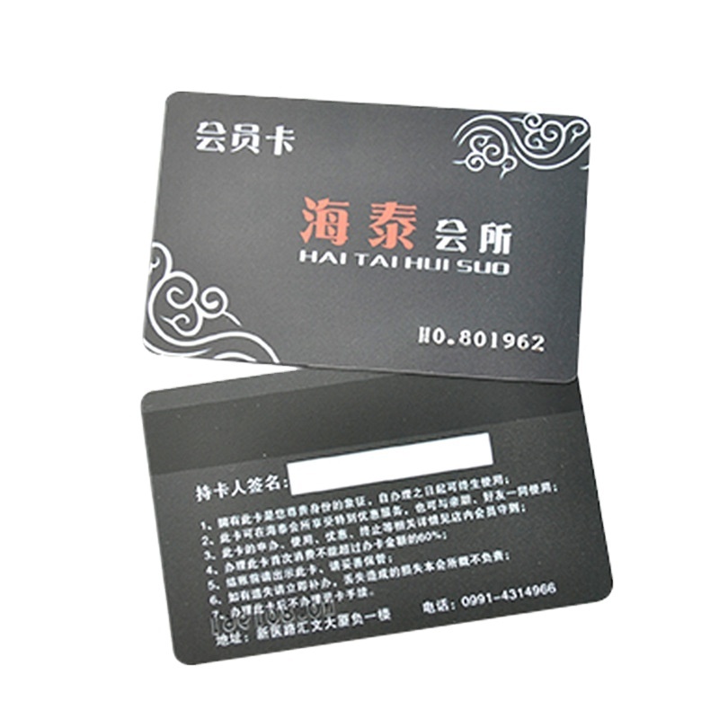 FM4442 Contact Chip Embossed Customized Double Sides Printed Fake Magnetic Stripe Credit Promotional Advertising Business Card