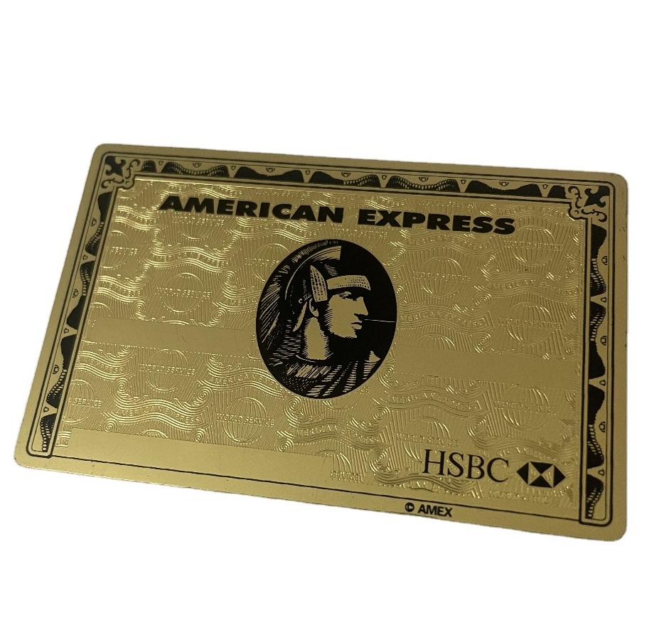 blank emv chip card metal luxury credit card Amex express metal card manufacturer