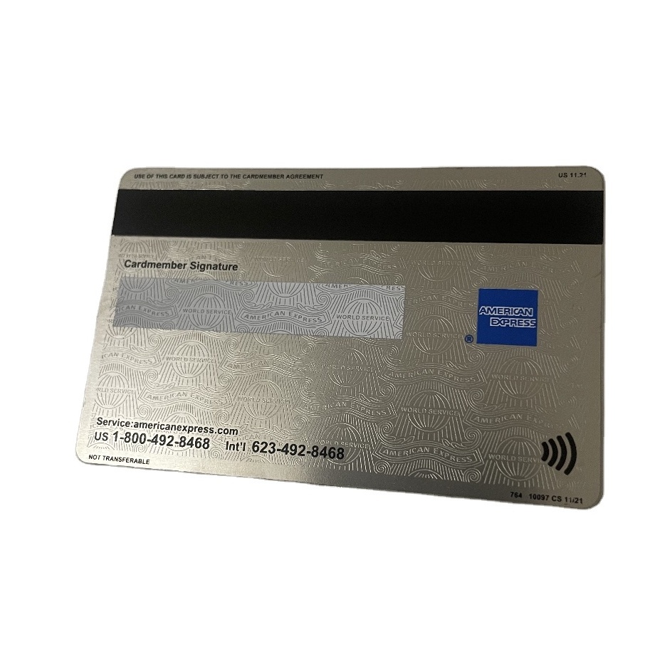 blank emv chip card metal luxury credit card Amex express metal card manufacturer