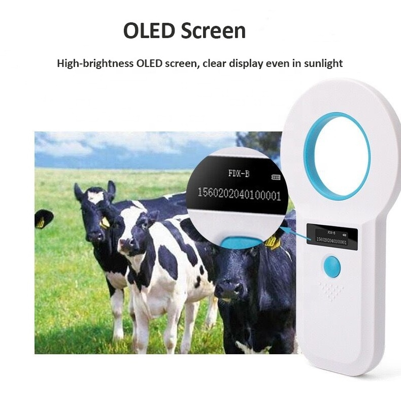 134.2khz Handheld Portable Micro USB Animal Ear Tag Reader Long Range Animal Rfid Microchip Reader