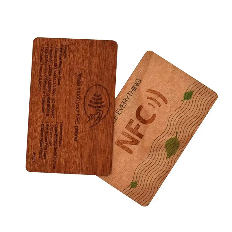 Transparent and blank tag digital smart NFC business card & rfid nfc wood cards