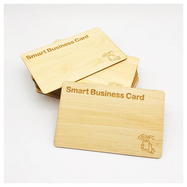 Transparent and blank tag digital smart NFC business card & rfid nfc wood cards