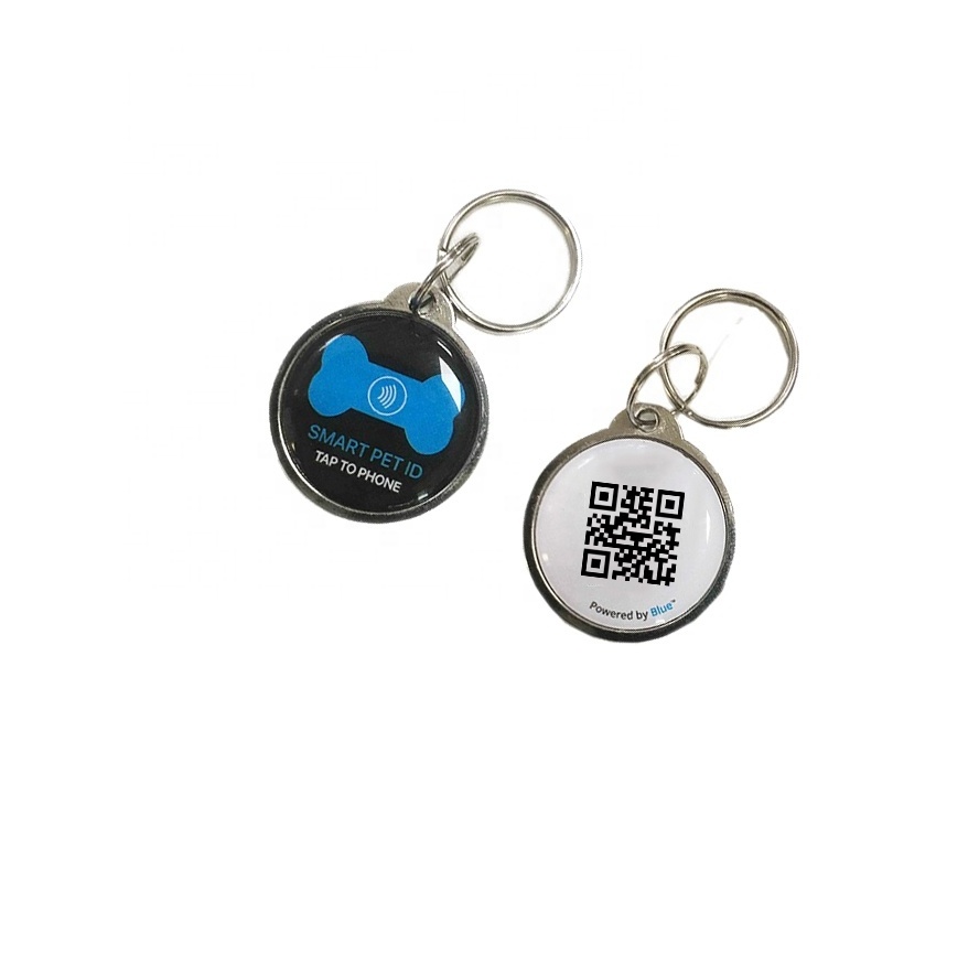 Programmable NTAG213 RFID Animal Identification Tag NFC Pet Dog Epoxy Tag Can Custom QR Code