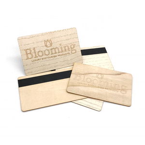 NFC Eco Friendly Wooden Card Smart Cards With Customized HF Chip