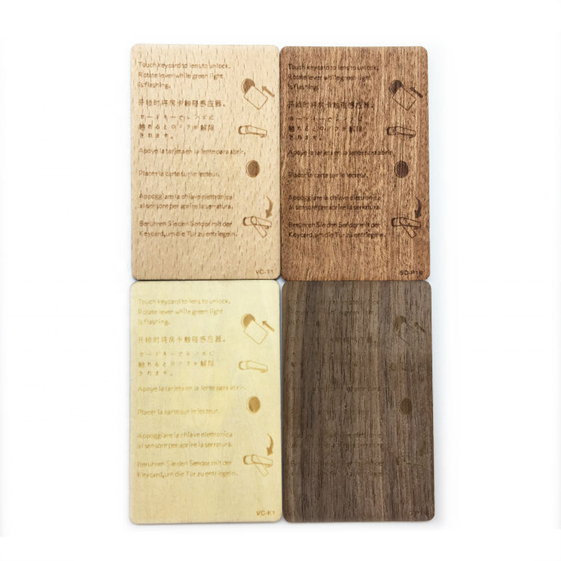 NFC Eco Friendly Wooden Card Smart Cards With Customized HF Chip