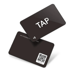 Custom Printable Social Media 13.56mhz ntag213 ntag215 ntag216 Smart Digital Rfid Business Pvc Matte Black Nfc Card