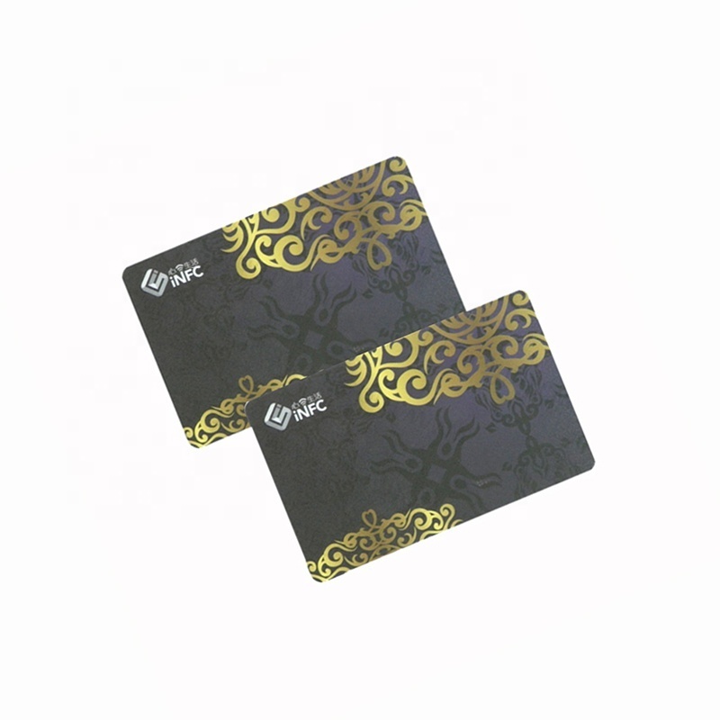 High Quality Luxury Thick Name Screen Printing Logo NFC Black Golden Business Cards For Professional Look