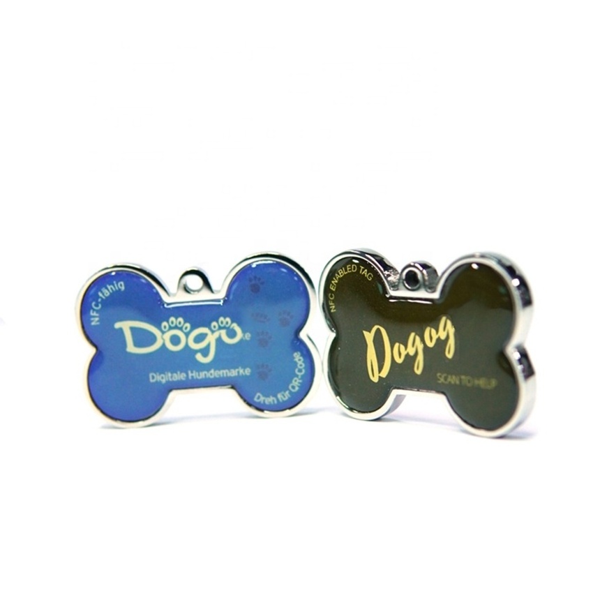 Pet Tag RFID Waterproof NFC Pet Tag With QR Code Dog Tag Necklaces