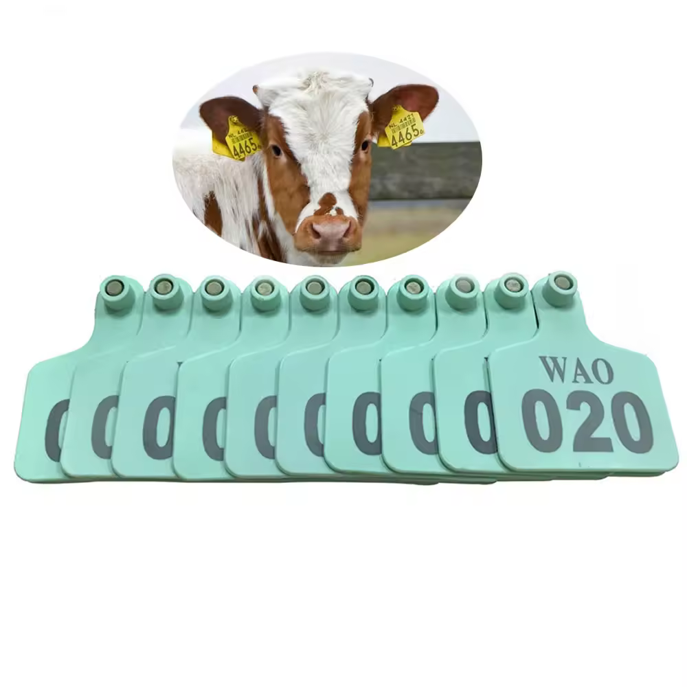 Customized Cattle Ear Tag Uhf Long Range Rfid Animal Ear Tag For Cow Pig Sheep Cattle Tracking System Management