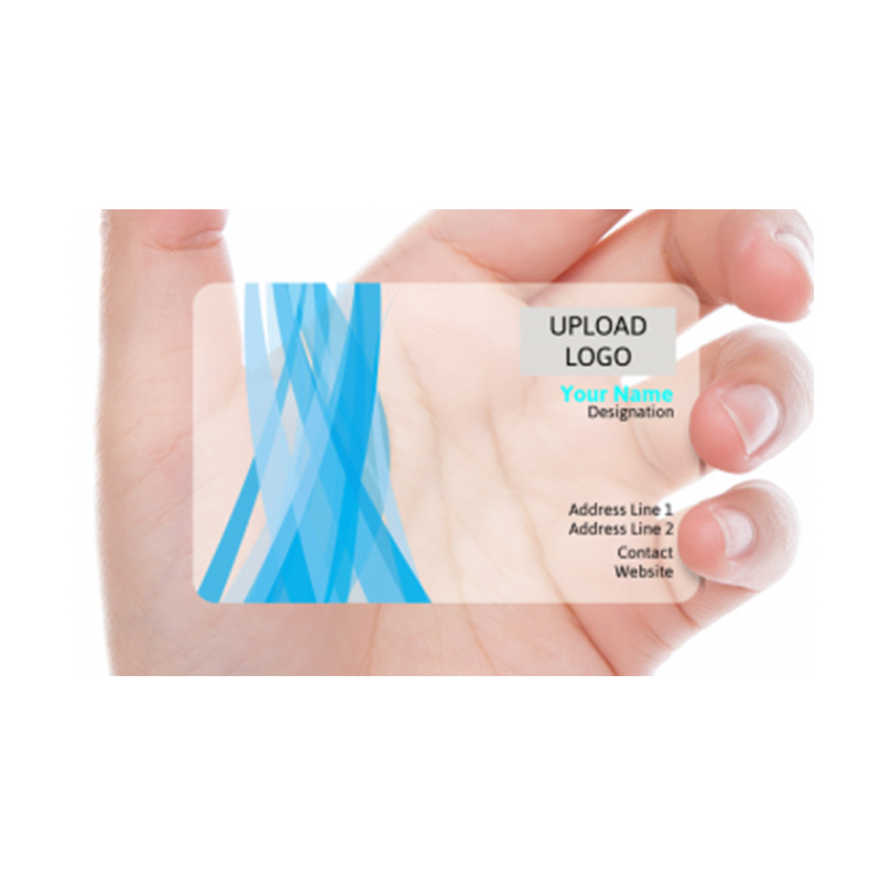 Custom printing plastic transparent NFC business card rfid gift card