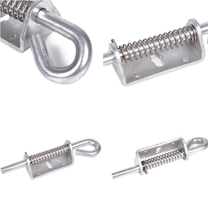 OEM style spring loaded trailer zinc plated locked  Bolt Gate Latch heavy spring finger pull latch slam bolt Spring Loaded latch