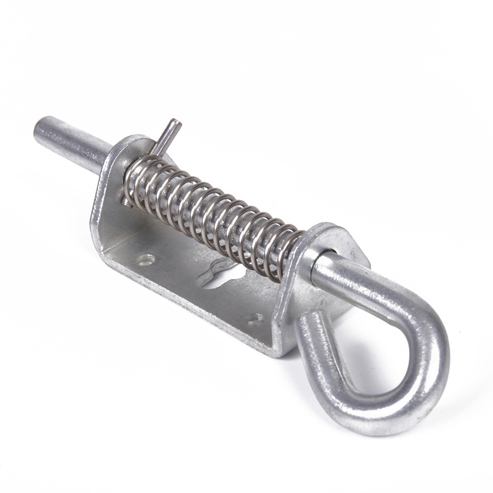 OEM style spring loaded trailer zinc plated locked  Bolt Gate Latch heavy spring finger pull latch slam bolt Spring Loaded latch