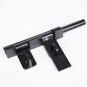 High Quality Black steel Lockable One Side Two Sided Gate Latch Powder Coated Latch Hardware Fence Latch